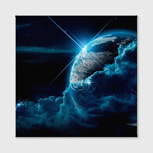 Картина квадратная Космос и сияющая планета / 3D-принт – фото 2