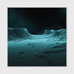 Холст квадратный Space landscape - vaporwave, цвет: 3D-принт — фото 2