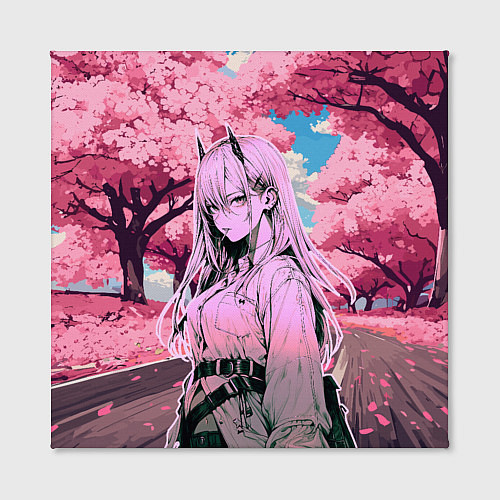 Картина квадратная Пауэр - Человек бензопила / 3D-принт – фото 2