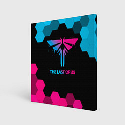 Холст квадратный The Last Of Us - neon gradient, цвет: 3D-принт