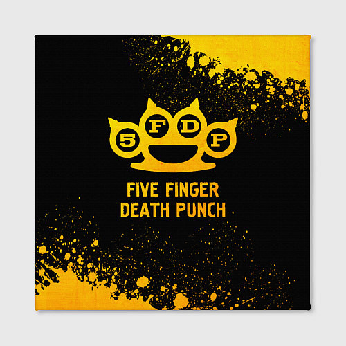 Картина квадратная Five Finger Death Punch - gold gradient / 3D-принт – фото 2