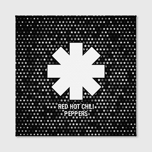 Картина квадратная Red Hot Chili Peppers glitch на темном фоне / 3D-принт – фото 2