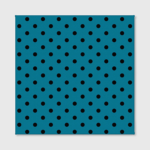 Картина квадратная Чёрный горошек на бирюзовом / 3D-принт – фото 2