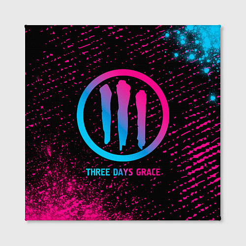 Картина квадратная Three Days Grace - neon gradient / 3D-принт – фото 2