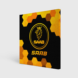Холст квадратный Saab - gold gradient, цвет: 3D-принт