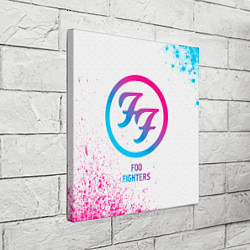 Холст квадратный Foo Fighters neon gradient style, цвет: 3D-принт — фото 2