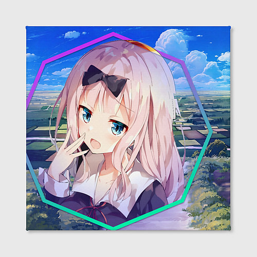 Картина квадратная Kaguya-sama wa Kokurasetai Чика Фудживара / 3D-принт – фото 2