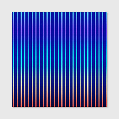 Картина квадратная Полосатый синий градиент / 3D-принт – фото 2