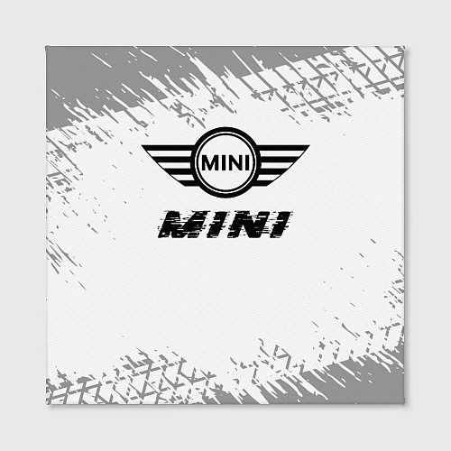 Картина квадратная Mini speed на светлом фоне со следами шин / 3D-принт – фото 2