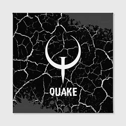 Холст квадратный Quake glitch на темном фоне, цвет: 3D-принт — фото 2