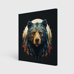Картина квадратная Арт осенний медведь