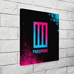 Холст квадратный Paramore - neon gradient, цвет: 3D-принт — фото 2