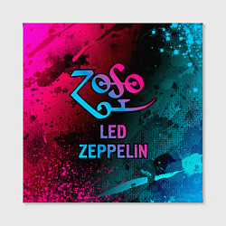 Холст квадратный Led Zeppelin - neon gradient, цвет: 3D-принт — фото 2