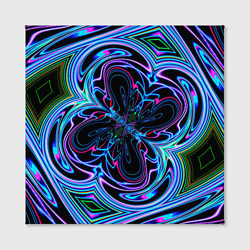 Картина квадратная Абстракция neon / 3D-принт – фото 2
