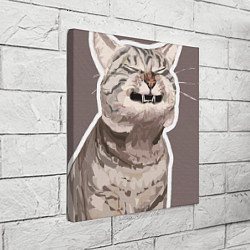 Холст квадратный Funny cats grimaces, цвет: 3D-принт — фото 2