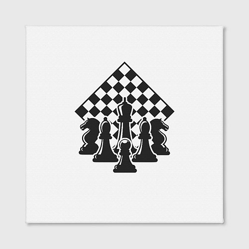 Картина квадратная Шахматная доска и фигуры / 3D-принт – фото 2
