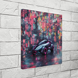 Холст квадратный Футуристичный автомобиль, цвет: 3D-принт — фото 2