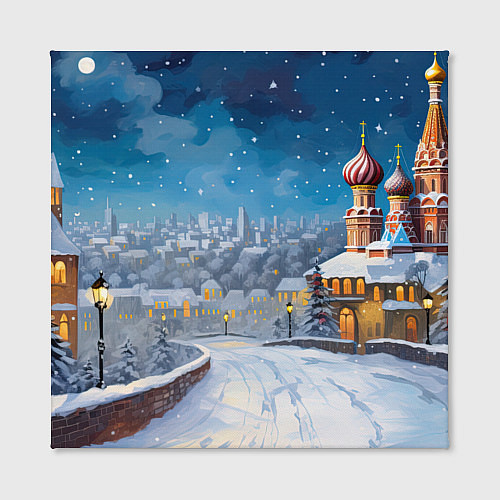 Картина квадратная Москва новый год / 3D-принт – фото 2