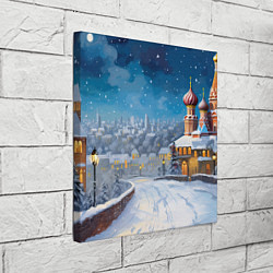 Холст квадратный Москва новый год, цвет: 3D-принт — фото 2