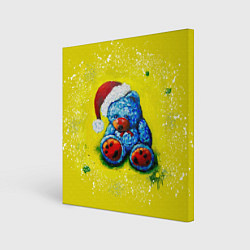 Холст квадратный Плюшевый Санта Клаус, цвет: 3D-принт