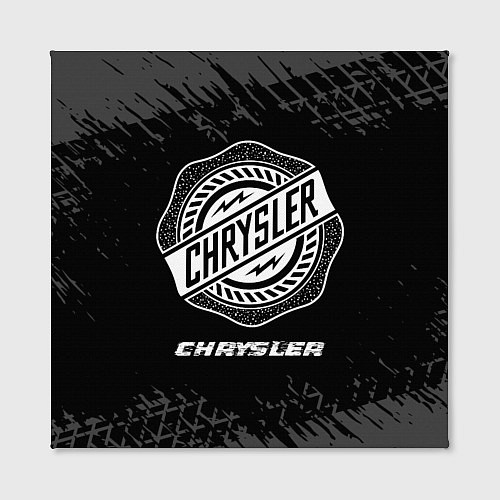 Картина квадратная Chrysler speed на темном фоне со следами шин / 3D-принт – фото 2