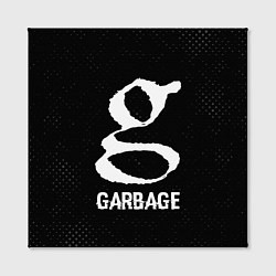 Холст квадратный Garbage glitch на темном фоне, цвет: 3D-принт — фото 2