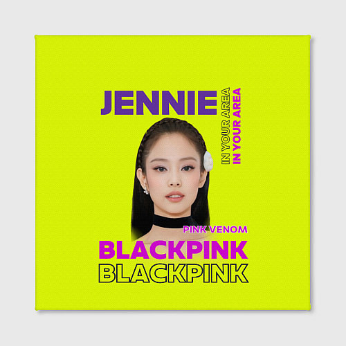 Картина квадратная Jennie - певица Blackpink / 3D-принт – фото 2