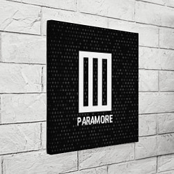 Холст квадратный Paramore glitch на темном фоне, цвет: 3D-принт — фото 2