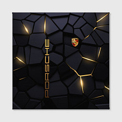 Холст квадратный Porsche - плиты с эффектом свечения, цвет: 3D-принт — фото 2