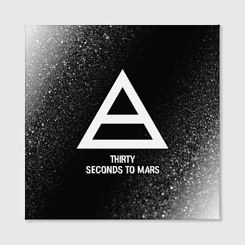 Картина квадратная Thirty Seconds to Mars glitch на темном фоне / 3D-принт – фото 2