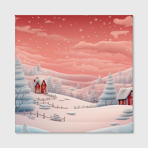 Картина квадратная Предновогодний снегопад / 3D-принт – фото 2