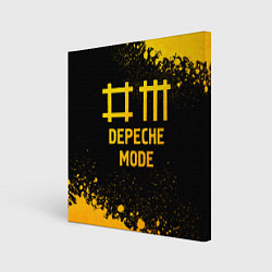 Холст квадратный Depeche Mode - gold gradient, цвет: 3D-принт
