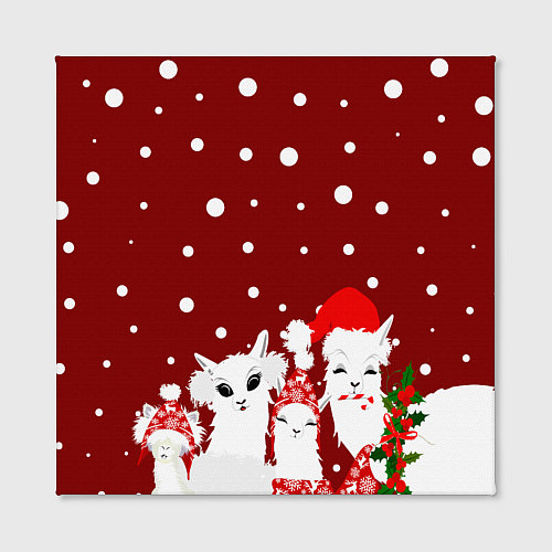 Картина квадратная Семья ламы / 3D-принт – фото 2