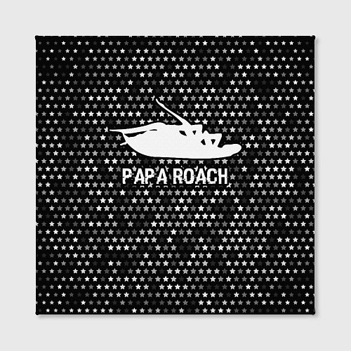 Картина квадратная Papa Roach glitch на темном фоне / 3D-принт – фото 2