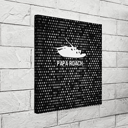 Холст квадратный Papa Roach glitch на темном фоне, цвет: 3D-принт — фото 2