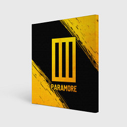 Холст квадратный Paramore - gold gradient, цвет: 3D-принт