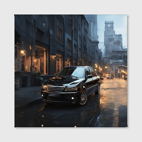 Картина квадратная Автомобиль на сумрачной улице / 3D-принт – фото 2