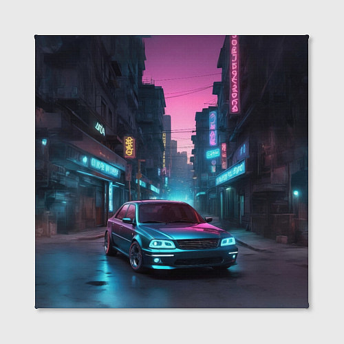 Картина квадратная Автомобиль на закате дня / 3D-принт – фото 2
