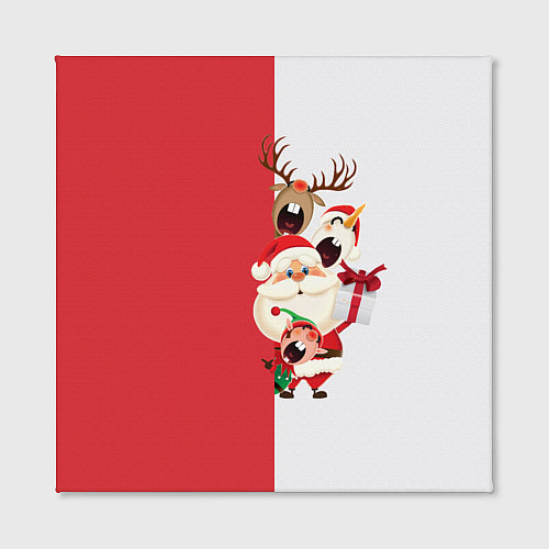 Картина квадратная Новогодние персонажи / 3D-принт – фото 2