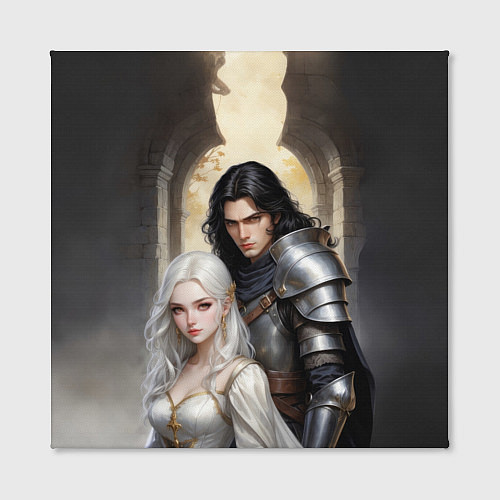 Картина квадратная Принцесса и её рыцарь / 3D-принт – фото 2