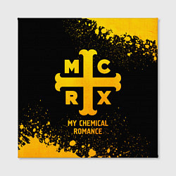 Холст квадратный My Chemical Romance - gold gradient, цвет: 3D-принт — фото 2