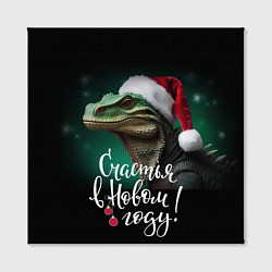 Холст квадратный Новогодний маленький дракон, цвет: 3D-принт — фото 2