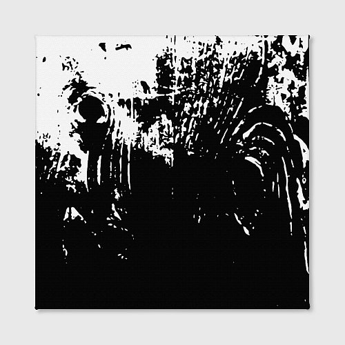 Картина квадратная Черно-белый гранж текстуры дерева / 3D-принт – фото 2