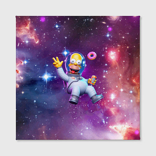 Картина квадратная Homer Simpson in space - ai art / 3D-принт – фото 2