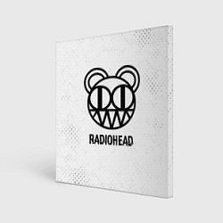 Холст квадратный Radiohead glitch на светлом фоне, цвет: 3D-принт