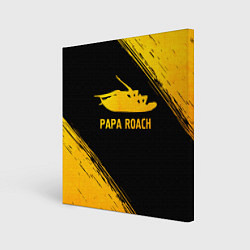 Холст квадратный Papa Roach - gold gradient, цвет: 3D-принт