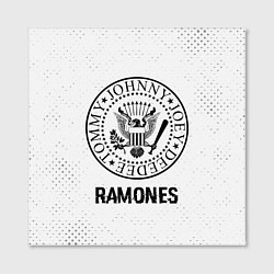 Холст квадратный Ramones glitch на светлом фоне, цвет: 3D-принт — фото 2
