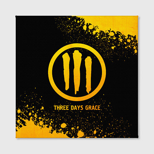 Картина квадратная Three Days Grace - gold gradient / 3D-принт – фото 2