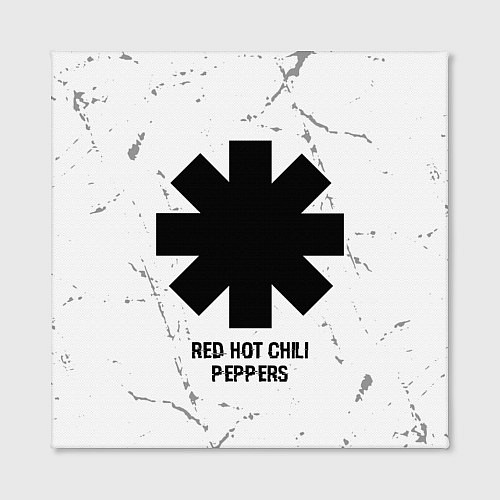 Картина квадратная Red Hot Chili Peppers glitch на светлом фоне / 3D-принт – фото 2
