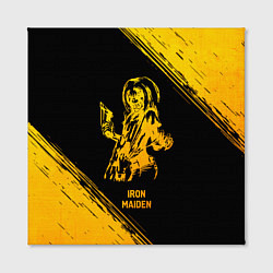 Холст квадратный Iron Maiden - gold gradient, цвет: 3D-принт — фото 2